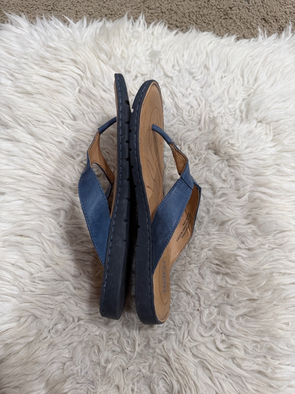 Born‎ Sandals Women Amelie in Ocean Size 10 blue leather shoes - Picture 3 of 8